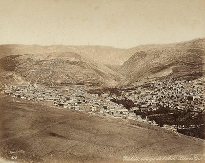 Panoramautsikt över Zahleh, Syrien av Félix Bonfils