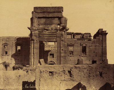 Rester av solens tempel i Palmyra, Syrien av Félix Bonfils