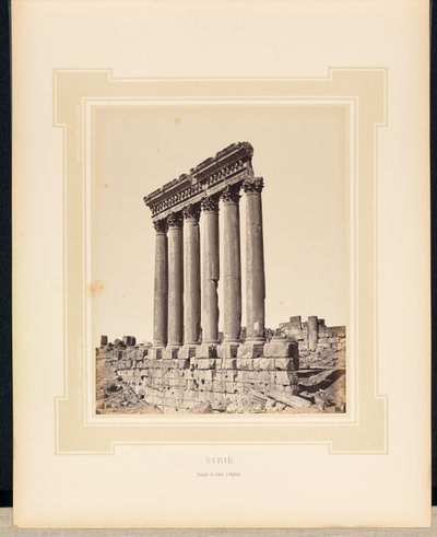 Syrien: Soltemplet i Baalbek av Félix Bonfils