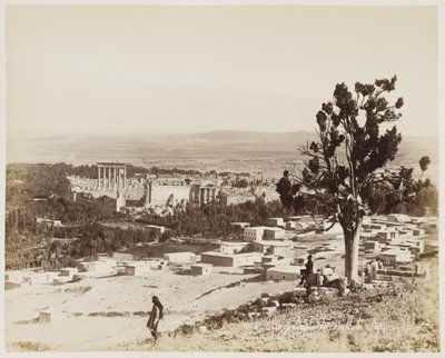 Översikt över Baalbek, Syrien #438 av Félix Bonfils