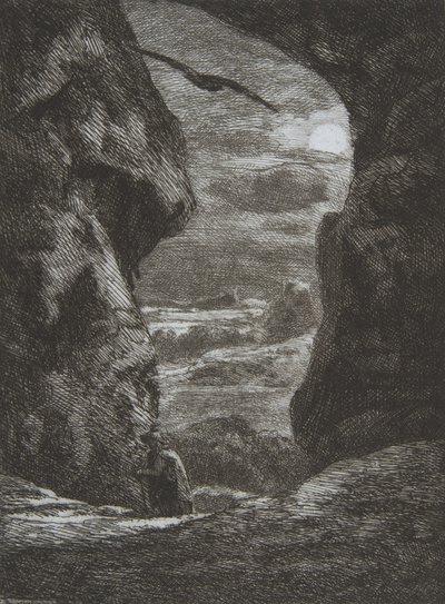 Farväl till Karpatz, 1857. av Felix Bracquemond