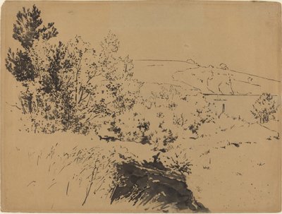 Kustlandskap av Felix Bracquemond