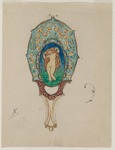 Design för en handspegel av Felix Bracquemond
