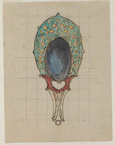Design för en handspegel, ca. 1900-1902. av Felix Bracquemond