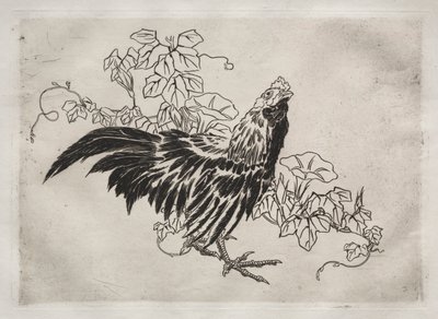 Middagsservering Rousseauservice: Tupp och morgonlov nr. 25, 1866. av Felix Bracquemond