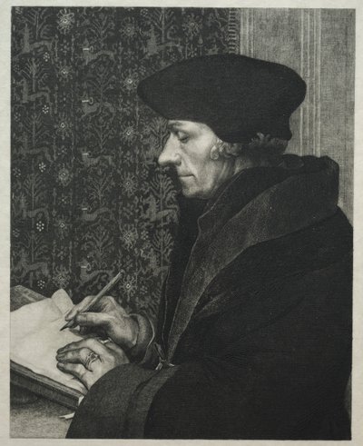 Erasmus, efter Holbein av Felix Bracquemond