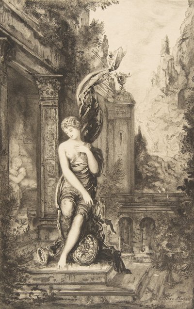 Mannen som jagar förmögenhet och den som väntar på henne i sin säng, 1886. av Felix Bracquemond