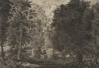 Lågan står nära branden, ca 1853-5. av Felix Bracquemond