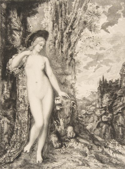 Det amorösa lejonet, 1886. av Felix Bracquemond