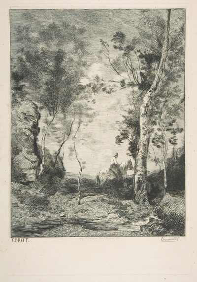 Den vita hästen, 1858. av Felix Bracquemond