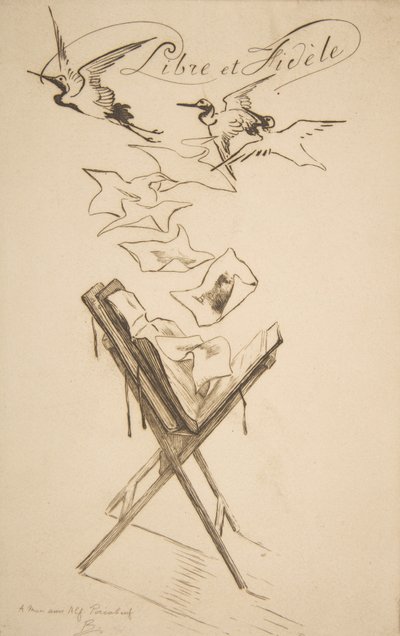 Fri och trogen, 1878. av Felix Bracquemond