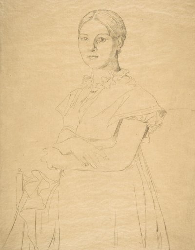 Madame Granger, efter Ingres, 1867. av Felix Bracquemond
