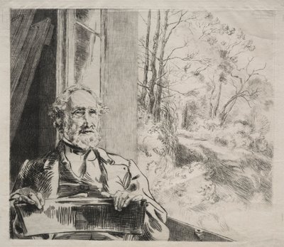 Meyer-Heine, ca. 1872. av Felix Bracquemond