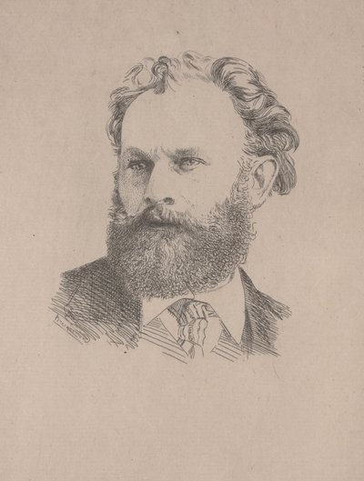Porträtt av Manet av Felix Bracquemond