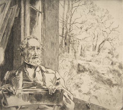 Porträtt av Meyer-Heine, 1872. av Felix Bracquemond