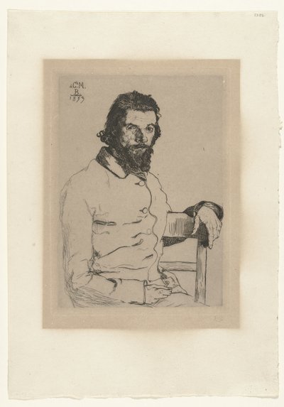 Porträtt av konstnären Charles Méryon av Felix Bracquemond