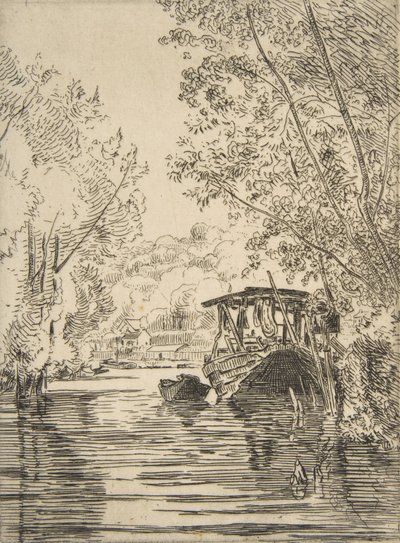 Färgarens båt Bas-Meudon, ca. 1868. av Felix Bracquemond