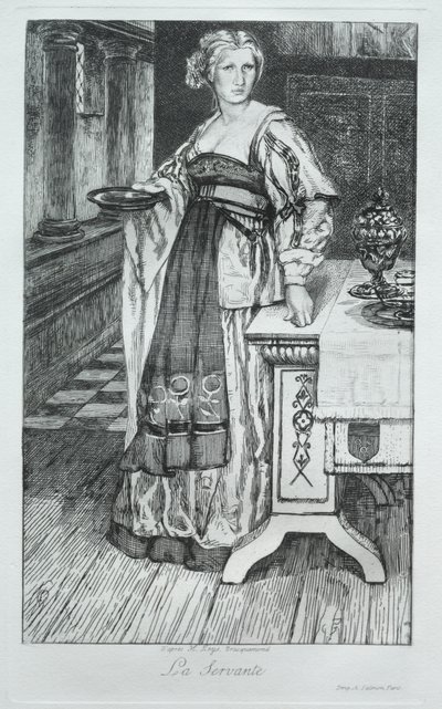 Tjejerna, efter H. Leys av Felix Bracquemond
