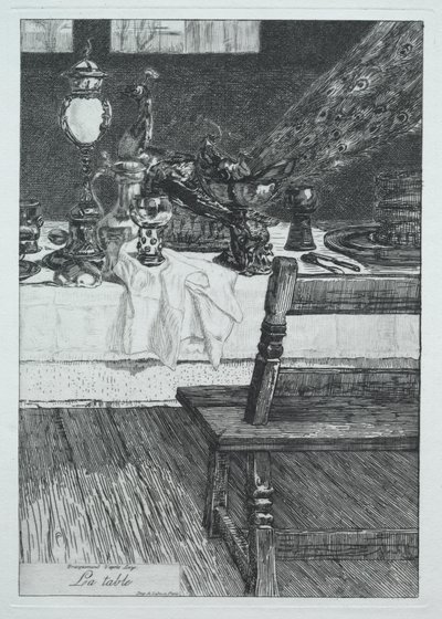 Tabellen, efter H. Leys av Felix Bracquemond