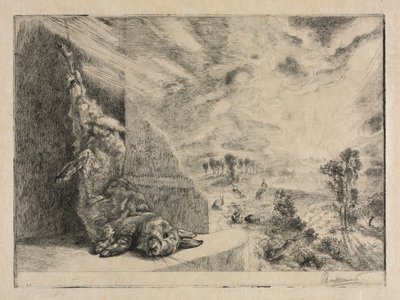 Den vilda kaninen, 1891. av Felix Bracquemond