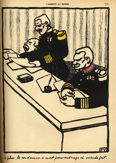 En militärdomstol dömer till döden, från "Crimes and Punishments", specialutgåva av "L