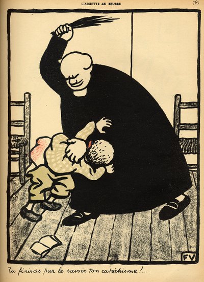 En präst slår en pojke, från "Crimes and Punishments", specialutgåva av "L