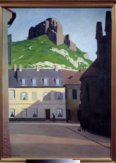 Chateau Gaillard i Les Andelys. Målning av Felix Vallotton (1865 - 1925) av Felix Edouard Vallotton