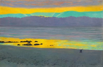 Gul och grön solnedgång, 1911. av Felix Edouard Vallotton