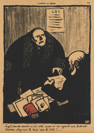 Crimes and Punishments II, 759: Frågan är inte om... , 1873. av Felix Edouard Vallotton