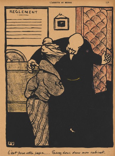 Brott och straff XIX, 776: Det handlar om din far, 1872. av Felix Edouard Vallotton