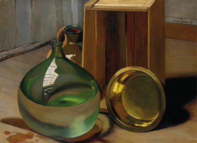 Demijohn och lådan, 1925 av Felix Edouard Vallotton