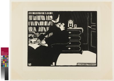 Det tvingande skälet - La raison probante. (Plåt 14 från serien "Intimités") av Felix Edouard Vallotton