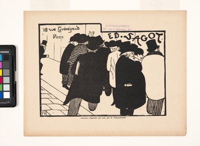 Ed Sagot--Lovers Of Prints (träblockstryck) av Felix Edouard Vallotton