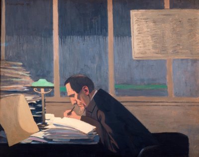 Felix Feneon på Revue Blanche av Felix Edouard Vallotton