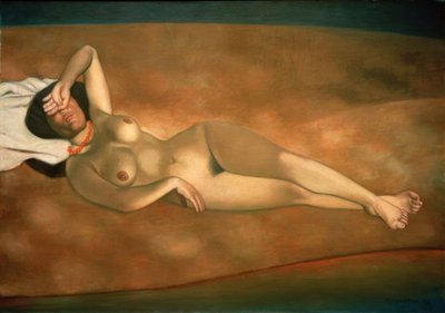 Kvinna som ligger på sanden av Felix Edouard Vallotton