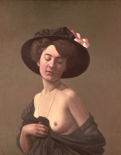 Dam i hatt, 1908 av Felix Edouard Vallotton