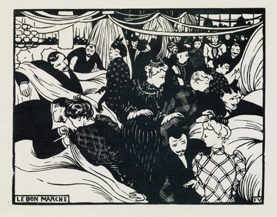 Den goda marknaden, 1893 av Felix Edouard Vallotton