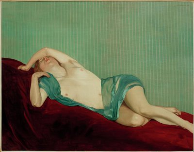 Naken med grön halsduk av Felix Edouard Vallotton