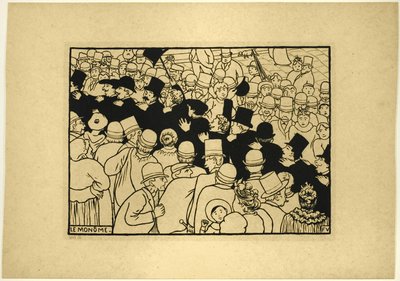 Paradera genom gatorna i en fil av Felix Edouard Vallotton