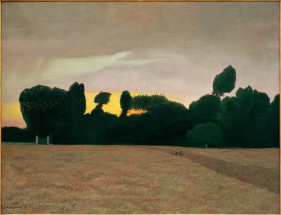 Normandie landskap, solnedgång av Felix Edouard Vallotton