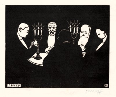 Poker, 1896. av Felix Edouard Vallotton