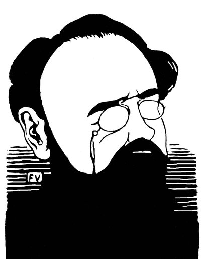 Porträtt av Emile Zola (1840-1902), fransk författare. Gravyr av Felix Edouard Vallotton (1865-1925) av Felix Edouard Vallotton