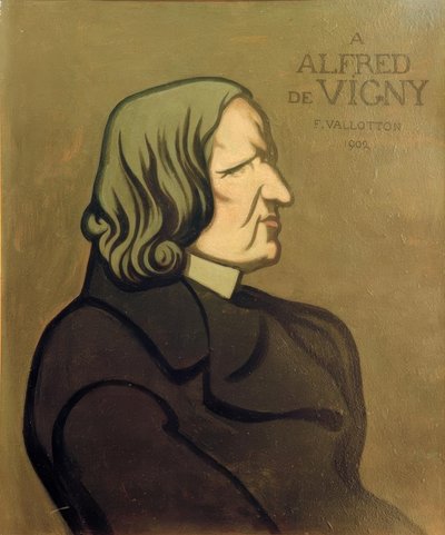 Porträtt av Vigny, dekorativ målning av Felix Edouard Vallotton