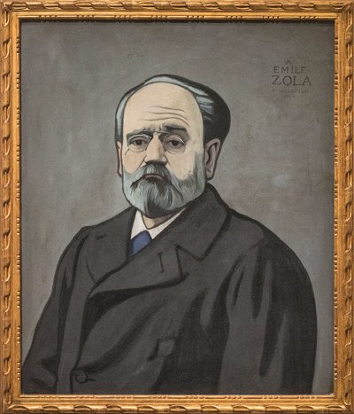 Porträtt av Emile Zola av Felix Edouard Vallotton