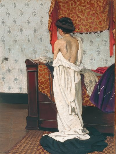 Ryggakt i en interiör. 1902 av Felix Edouard Vallotton