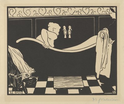 The Bath (Le Bain), 1894 (träsnitt på krämvävt papper) av Felix Edouard Vallotton