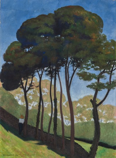 De stora träden, runt Honfleur, ca 1909 (olja på duk) av Felix Edouard Vallotton