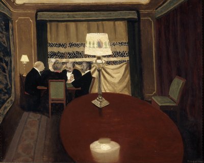 Pokerspelet, 1902 av Felix Edouard Vallotton
