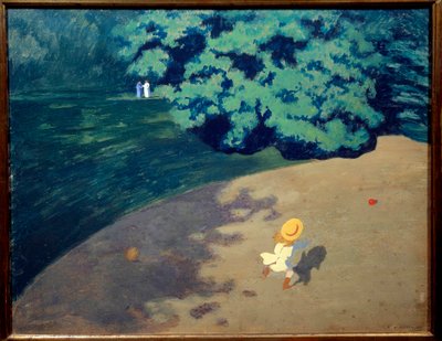 Bollen eller hörnparken med barn som spelar boll Målning av Felix Vallotton (1865-1925) 1899 Sön. 0,48 x 0,61m Paris, musee d