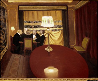 Pokerspelet. Målning av Felix Vallotton (1865-1925) av Felix Edouard Vallotton